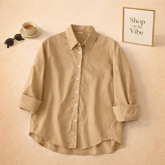 Beige Formal Shirt