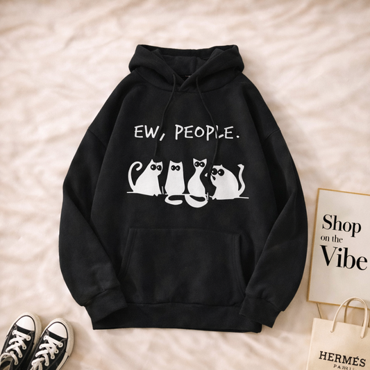 BLACK EWW PEOPLE HOODIE