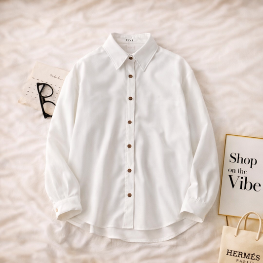 WHITE BUTTON DOWN SHIRT